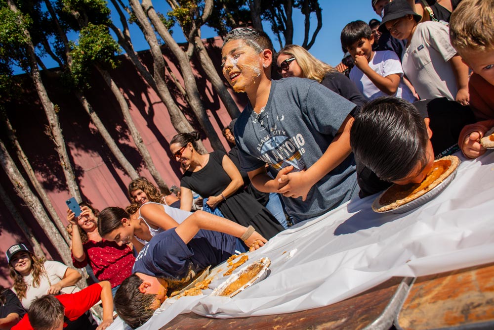 Pumpkin pie eating contests